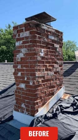 Chimney rebuild before3 CC Chimney